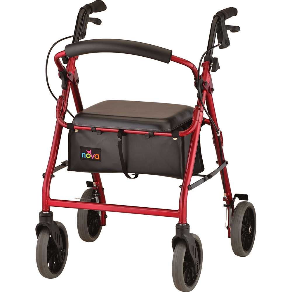 Click to view ZOOM 22 ROLLING WALKER RED